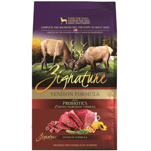 Zignature Limited Ingredient Grain Free Venison Dog Food 4 LB