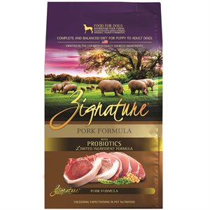 Zignature Limited Ingredient Grain Free Pork Dog Food 12.5 LB