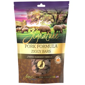 Zignature Ziggy Bars Pork Formula Biscuit Treats for Dogs 12oz 