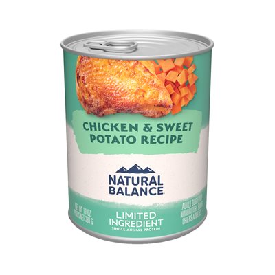 Natural Balance Dog LID Chicken & Sweet Potato Formula Cans 12 / 13oz