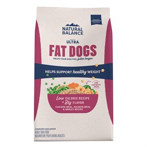 Natural Balance Ultra Fat Dogs Chicken & Salmon Low Calorie Formula 4LB