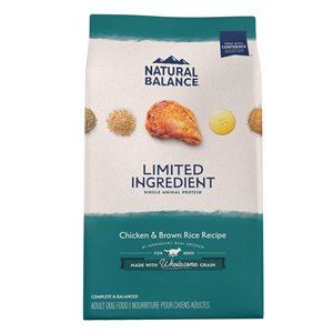 Natural Balance Chicken & Brown Rice Formula Dry Dog Food 24LB
