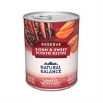 Natural Balance Reserve Bison & Sweet Potato Recipe Cans 12 / 13oz
