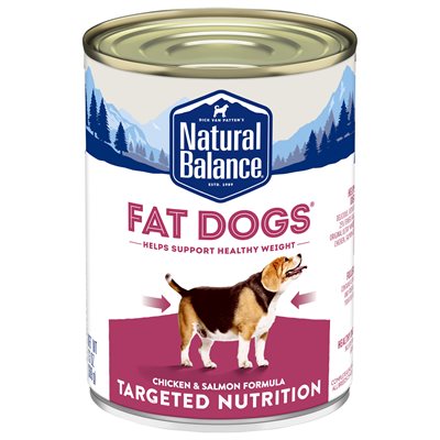 Natural Balance Targeted Nutrition Fat Dogs Chicken & Salmon Formula 12 / 13oz