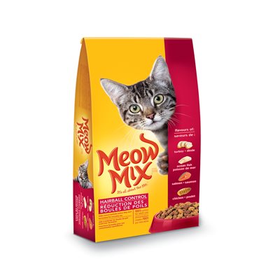 Smuckers Meow Mix Formule Contre les Boules de Poils Nourriture Sèche 12 / 1.6KG