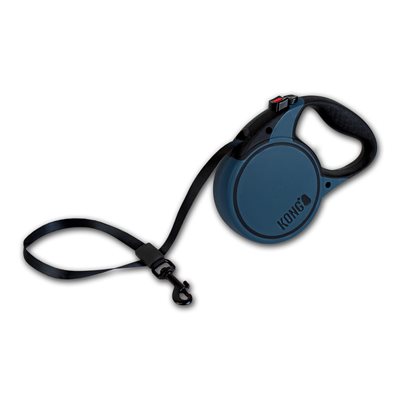 KONG Retractable Tape Leash Terrain Small Blue 5m up to 20KG