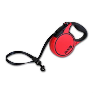 KONG Retractable Tape Leash Terrain Small Red 5m up to 20KG