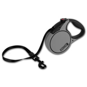 KONG Retractable Tape Leash Terrain Large Grey 5m up to 50KG