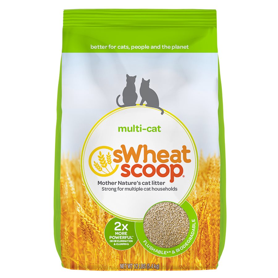 sWheat Scoop Multi-Cat Clumping Wheat-Based Cat Litter 15LB