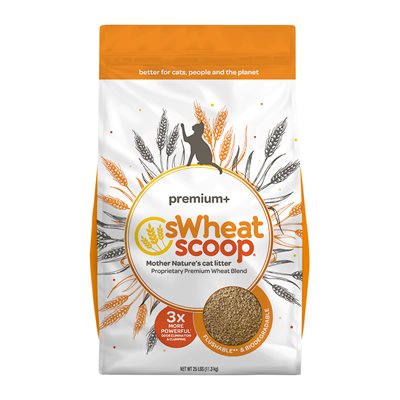sWheat Scoop Premium+ Clumping Wheat-Based Cat Litter 25LB