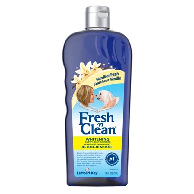 PetAg « Fresh 'n Clean » Shampooing « Snowy-Coat » Blanchissant Parfum de Vanille 18oz