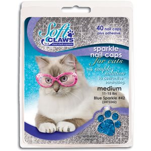 Soft Claws Feline Take Home Kit Small Blue Sparkle